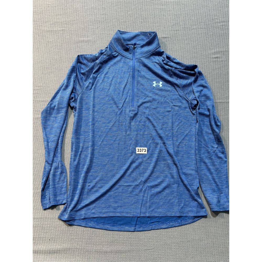 Under Armour Tech Textured 1/2 Zip Mens Sz M Blue